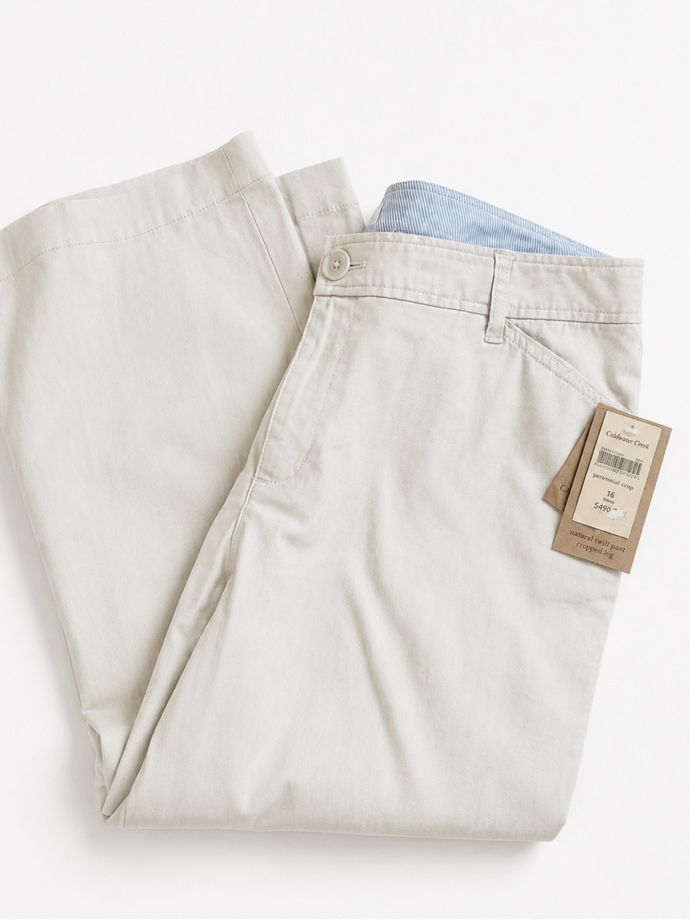 NWT-Coldwater Creek Women's Cropped Capri Pants-Size 16 - Picture 4 of 8